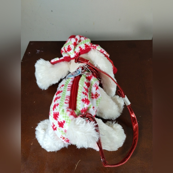 ✓Poochie & Co poodle dog puppy Christmas purse plush bag new without tags - Picture 5 of 15